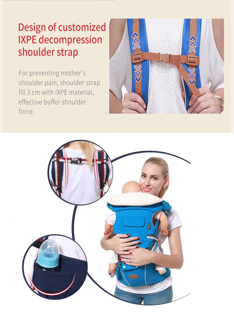 Ergonomic Baby's Carrier Backpack Kid Pipe