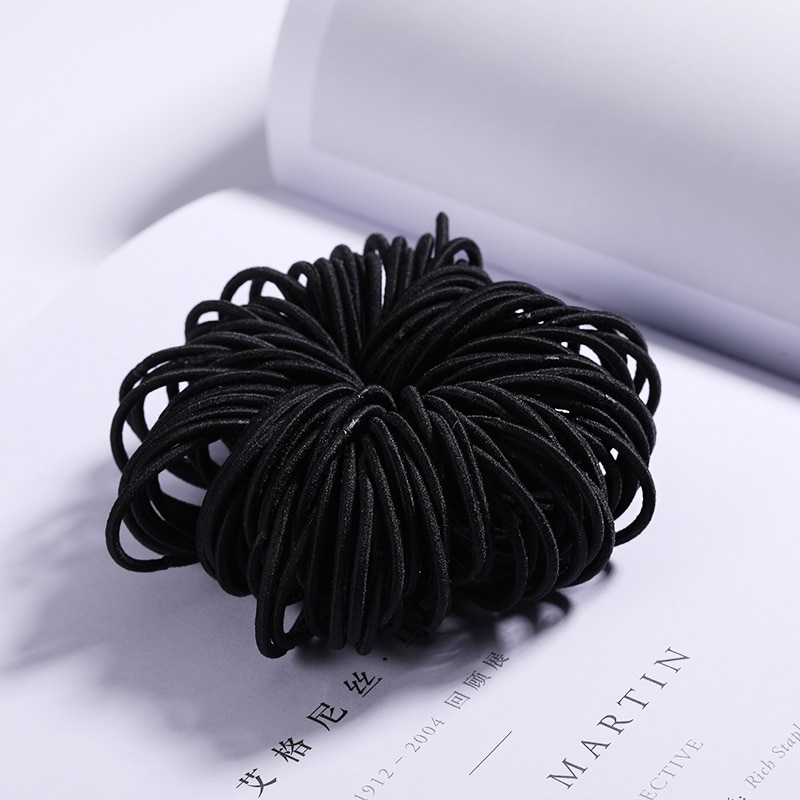 Elastic Nylon Hairbands 100 pcs Set