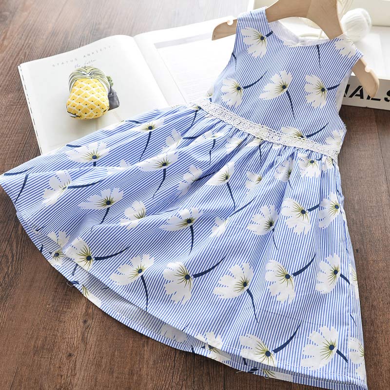 Girls Summer Floral Printed Dress