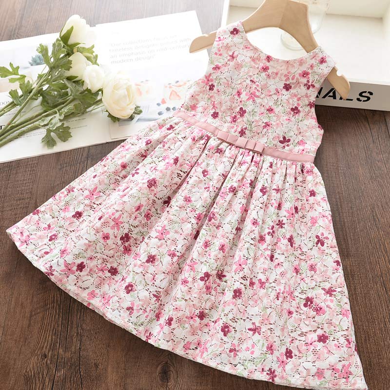 Girls Summer Floral Printed Dress