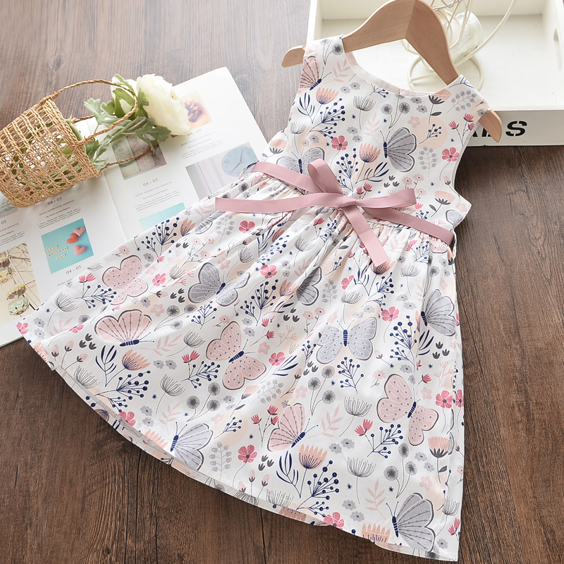 Girls Summer Floral Printed Dress