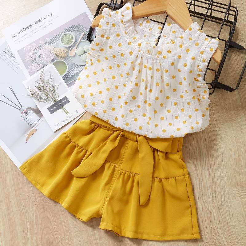 Breathable Summer Cotton Girl's Clothing Set