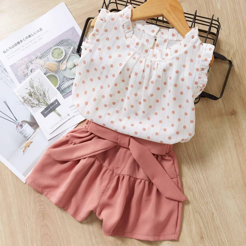 Breathable Summer Cotton Girl's Clothing Set