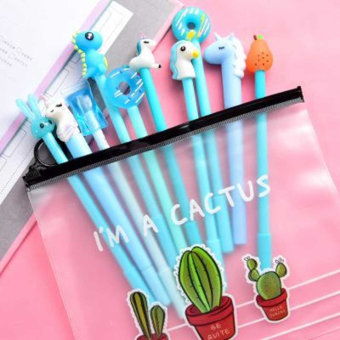 Kawaii Bright Gel Pens 10 pcs Set - Kid Pipe