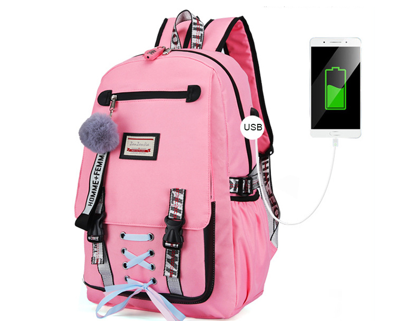 Teenage Girl's School Bag with Lock