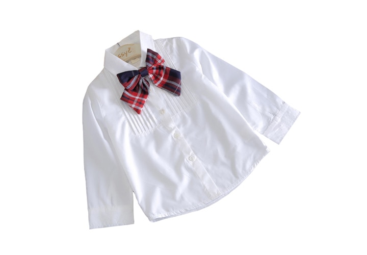 Girl's School Style Cotton Clothing Set