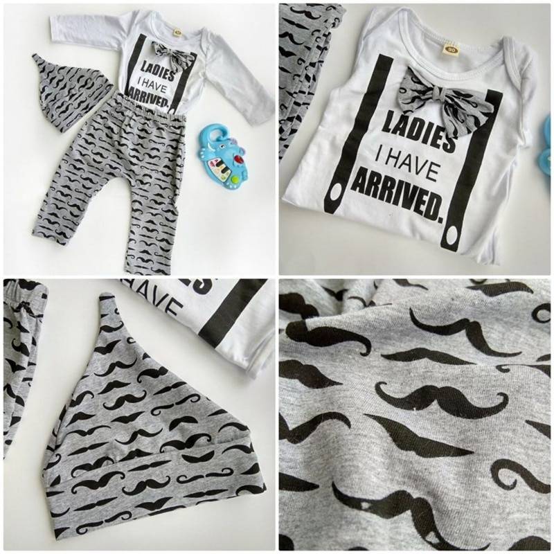 Printed Cotton Baby's Romper Clothing Set