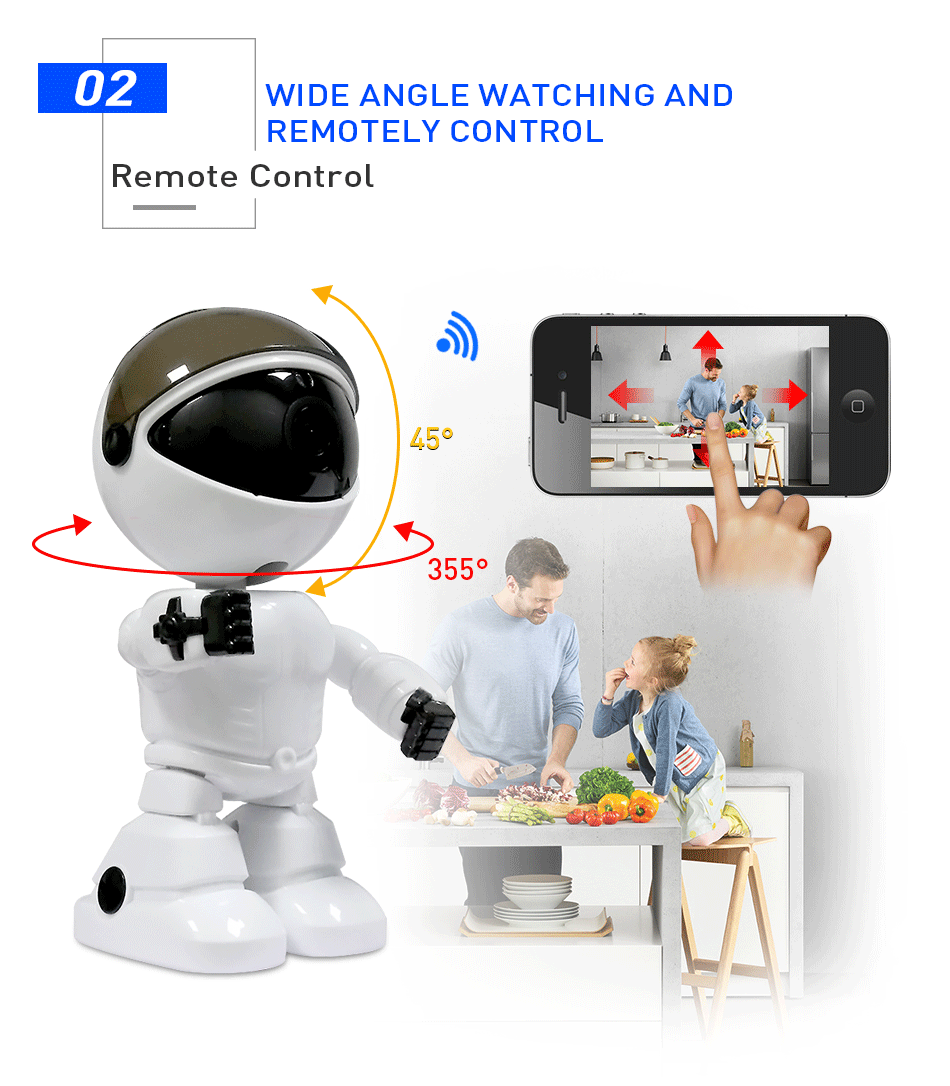 2MP HD Wireless Robot Baby Monitor