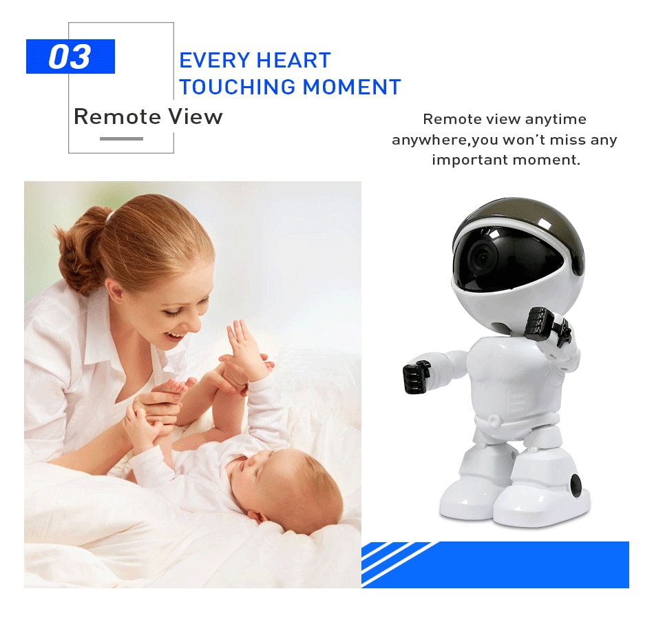 2MP HD Wireless Robot Baby Monitor