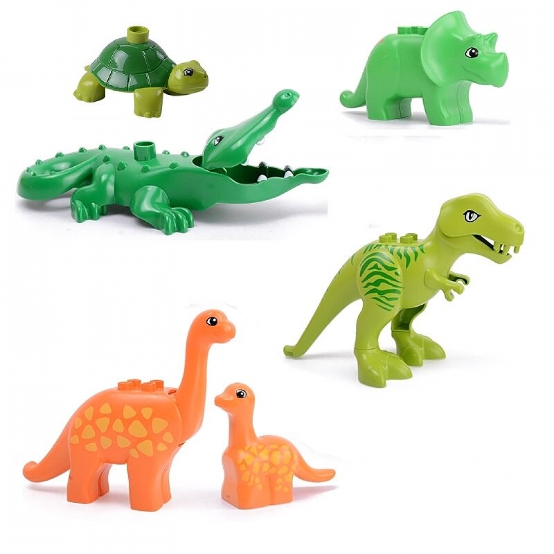 Construction animals building blocks, figures, dinosaurs, crocodile ...